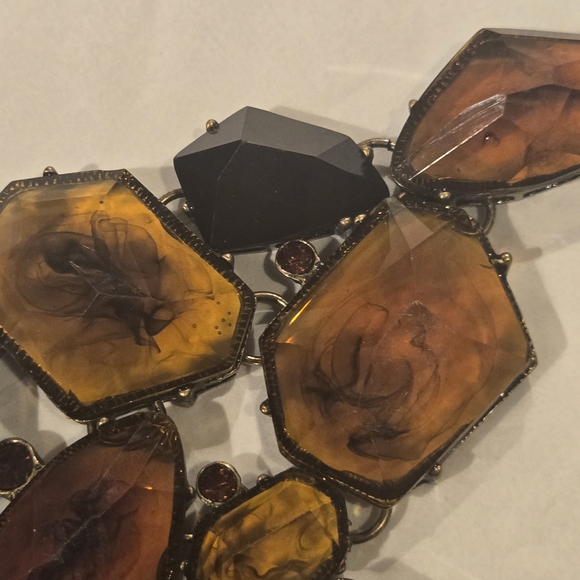 YOU & I Brown and Black Statement Necklace - Picture 5 of 6